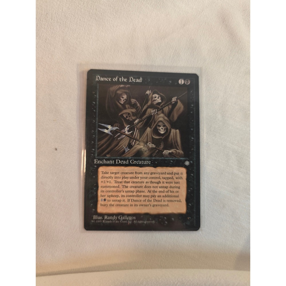Magic The Gathering MTG Dance of the Dead Ice Age 1995 Black Enchantment Card